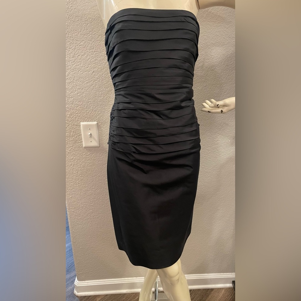 Ralph Lauren silk strapless dress.